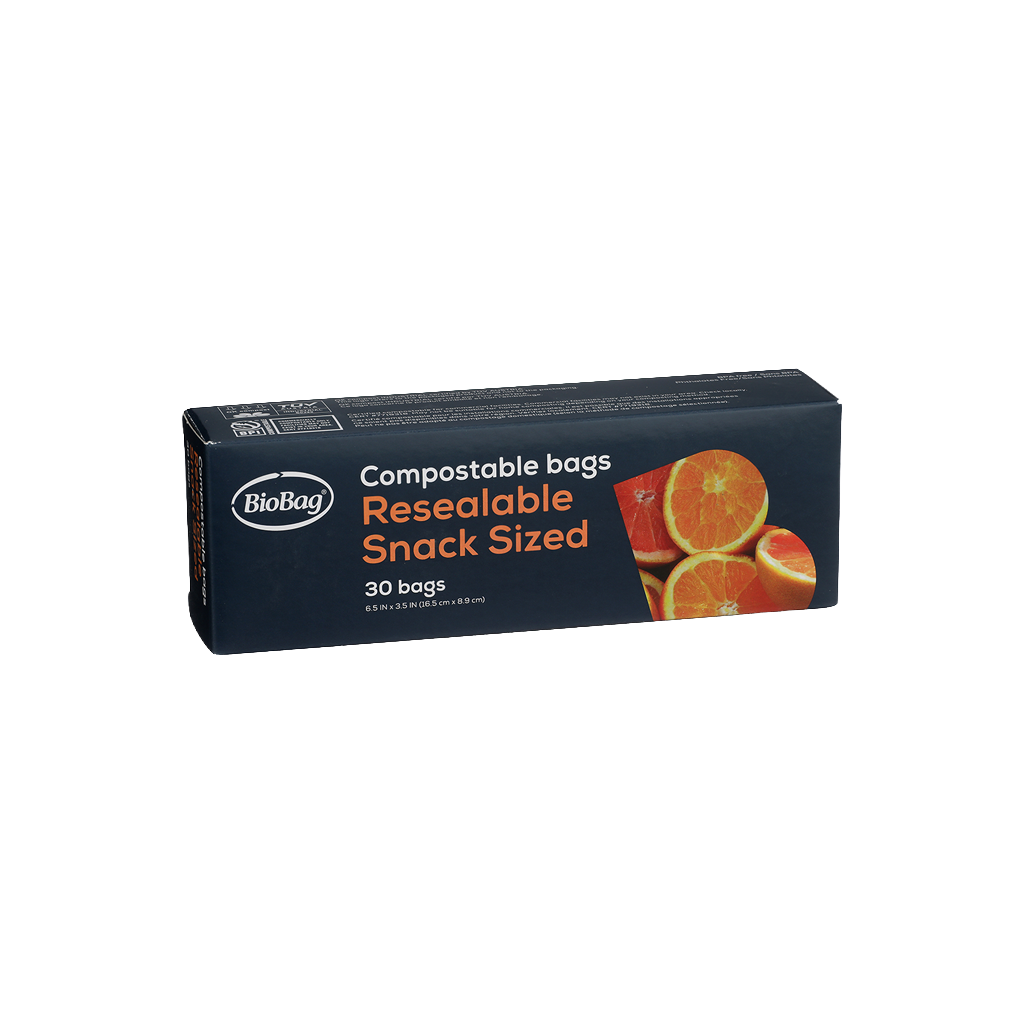 BioBag 6.5" x 3.5" Compostable Resealable Food Storage Bags, 1.8 mil (QTY 360 Bags), SKU 190424