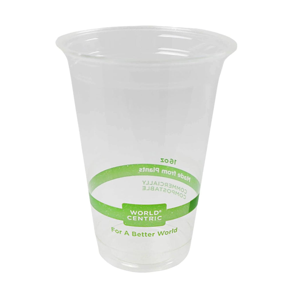 World Centric 16 oz Clear PLA Cold Cup Compostable Drink Cup (QTY 50), SKU CP-CS-16_50