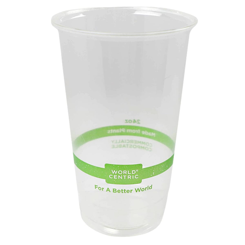 World Centric 24 oz Compostable PLA Clear Cold Cups (QTY 1000), SKU CP-CS-24