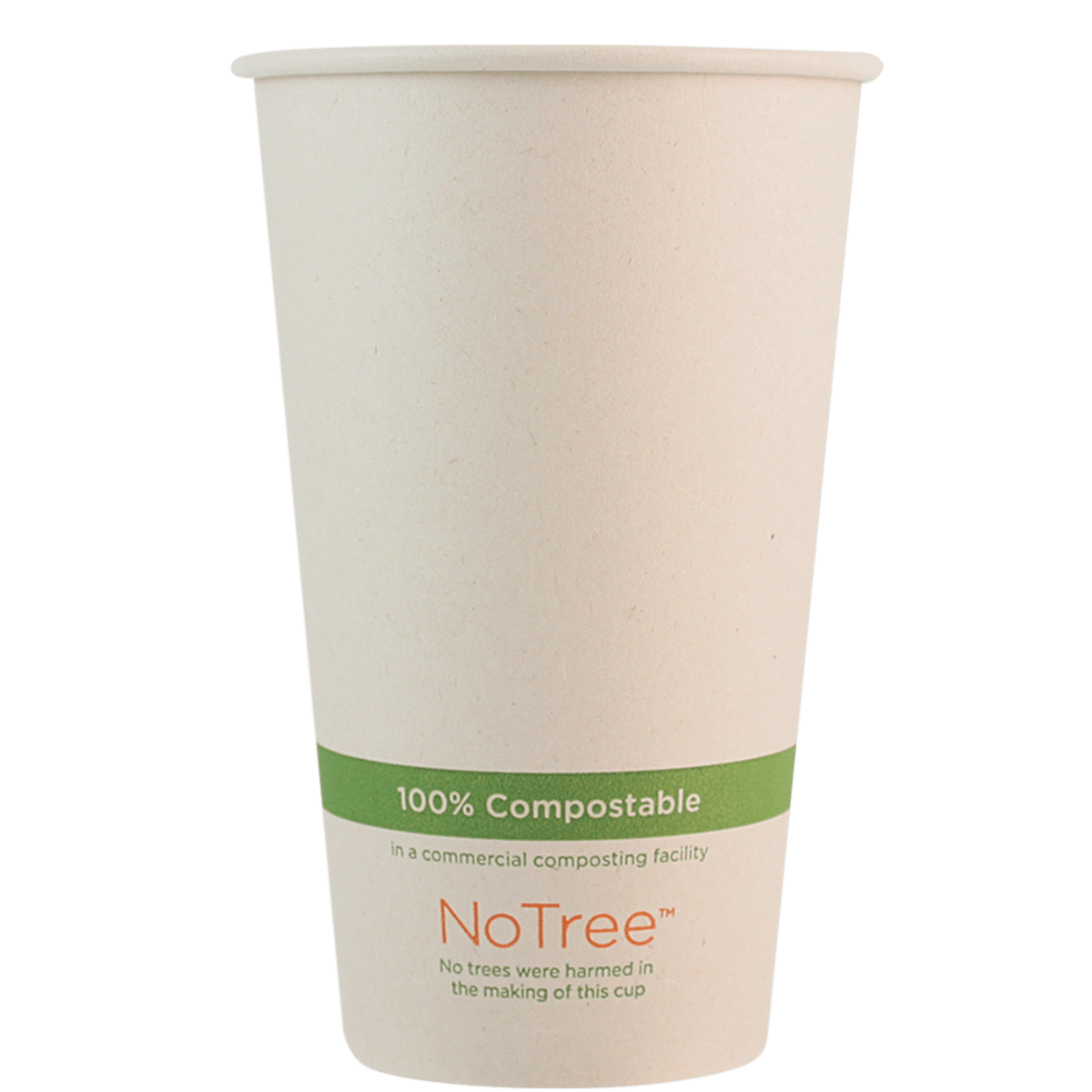 World Centric NoTree 16 oz Paper Hot Cup, Compostable (QTY 1000), SKU CU-SU-16