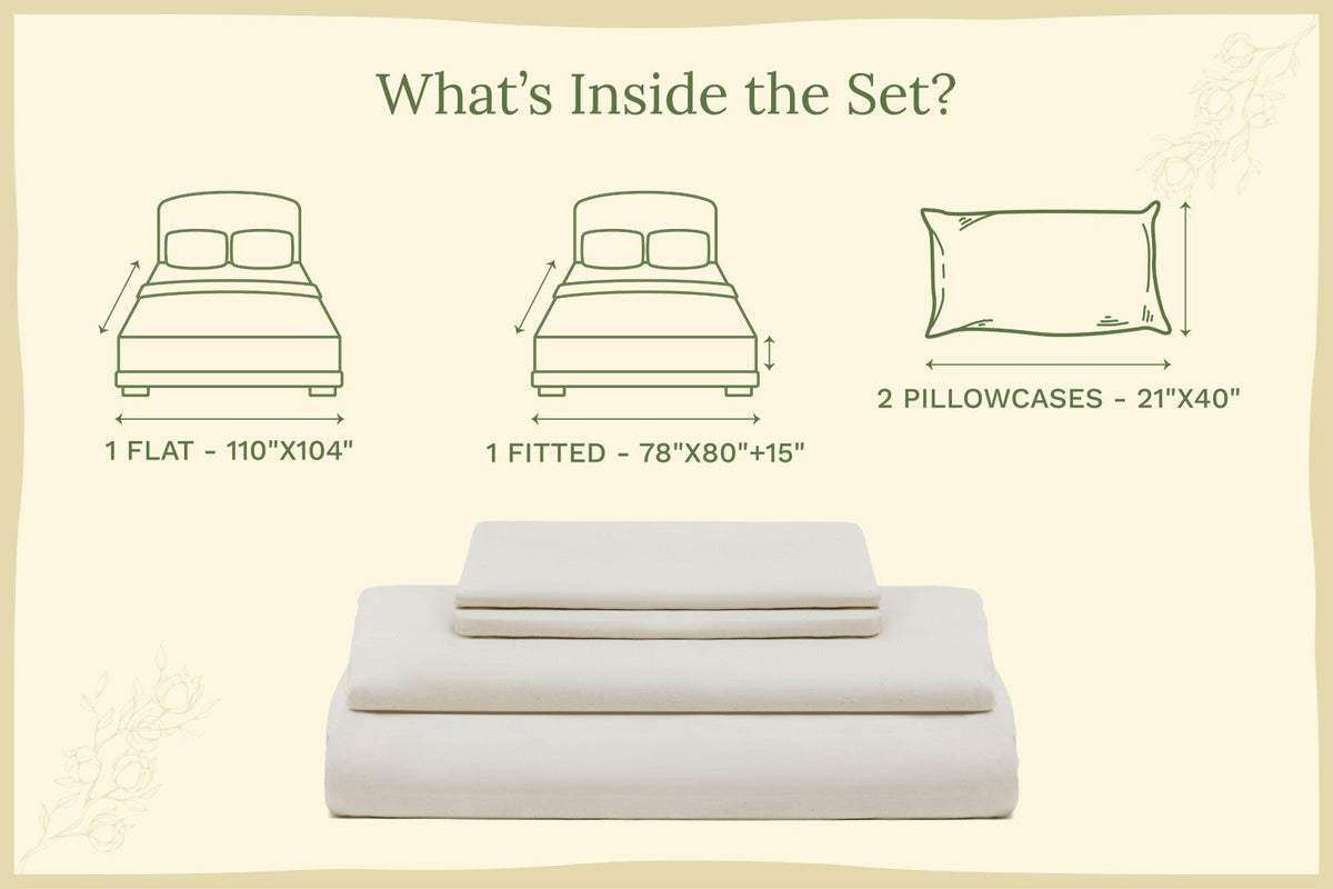 Organic Sateen Bed Sheets Set