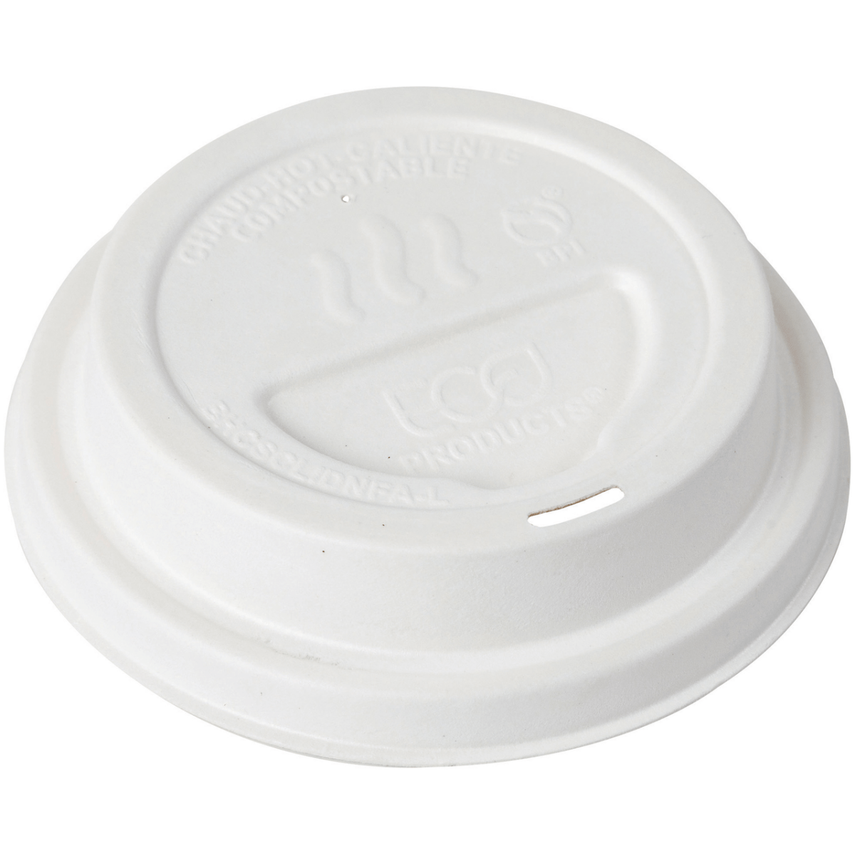 [OOS Until September 2026] Eco-Products GreenStripe Renewable & Compostable Molded Fiber Hot Cup Lid, Fits 10-20 oz Hot Cups (QTY 1000), SKU EP-BHCSCLIDNFAL