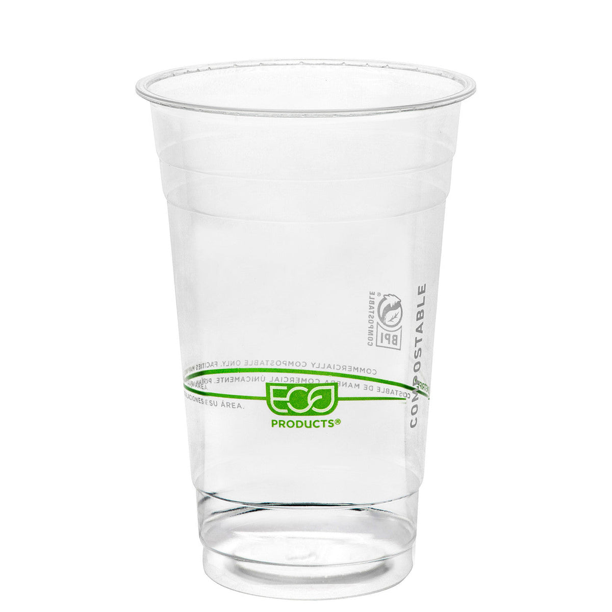 Eco-Products GreenStripe Compostable PLA Cold Cups 20 oz (QTY 1000), SKU EP-CC20-GS
