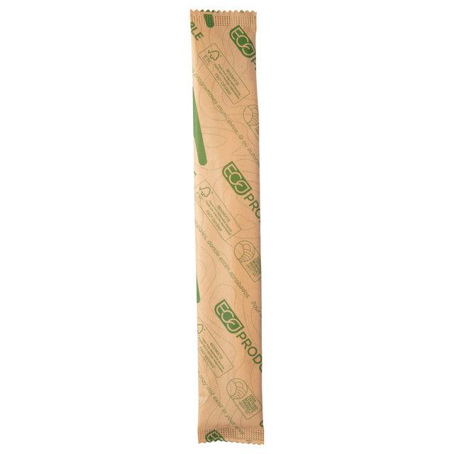 Eco-Products GreenStripe 6in Wrapped Paper Knife, FSC Mix Credit, Compostable (QTY 500), SKU EP-S311-W