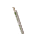 GreenStripe Renewable & Compostable 7.5in Natural White Wrapped PHA Straws (QTY:2000)