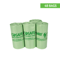 EcoSafe 7 Gallon Compostable Bag Liners - 18 x 25" (4-Roll Pack, QTY:48)