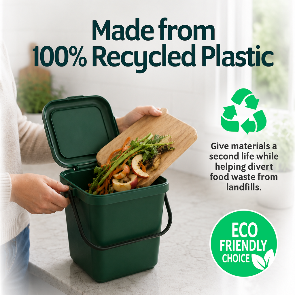 EcoSafe 2.5 Gallon Bin Caddy & Liners (QTY: 1 Bin + 90 Liners)