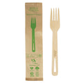 World Centric Bamboo Forks 6.7in Wrapped Compostable FSC Certified Cutlery (QTY 750), SKU FO-BB-I
