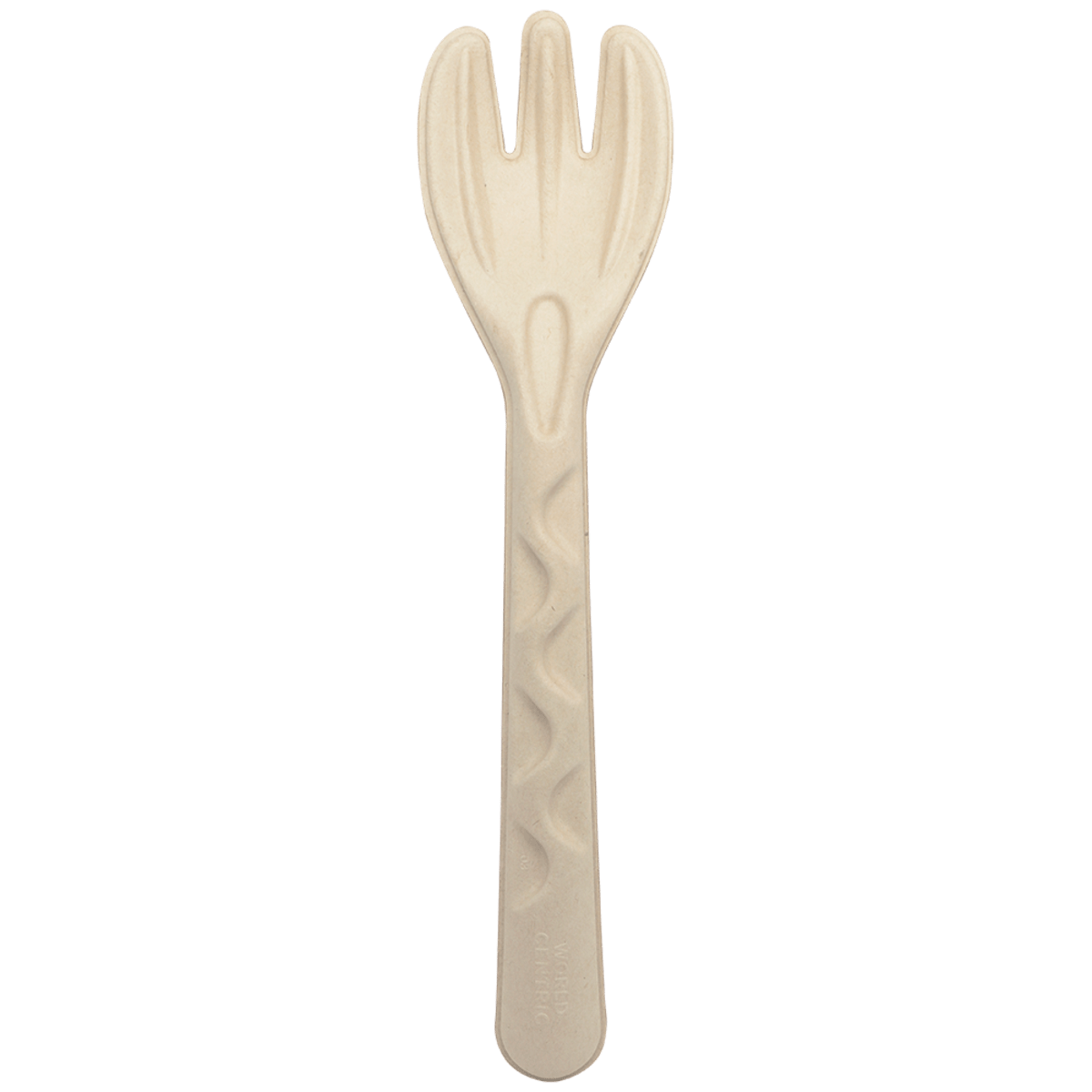 World Centric 10 in Compostable Fiber Serving Fork Plant Fiber Utensil (QTY 100), SKU SF-FB-10-LF