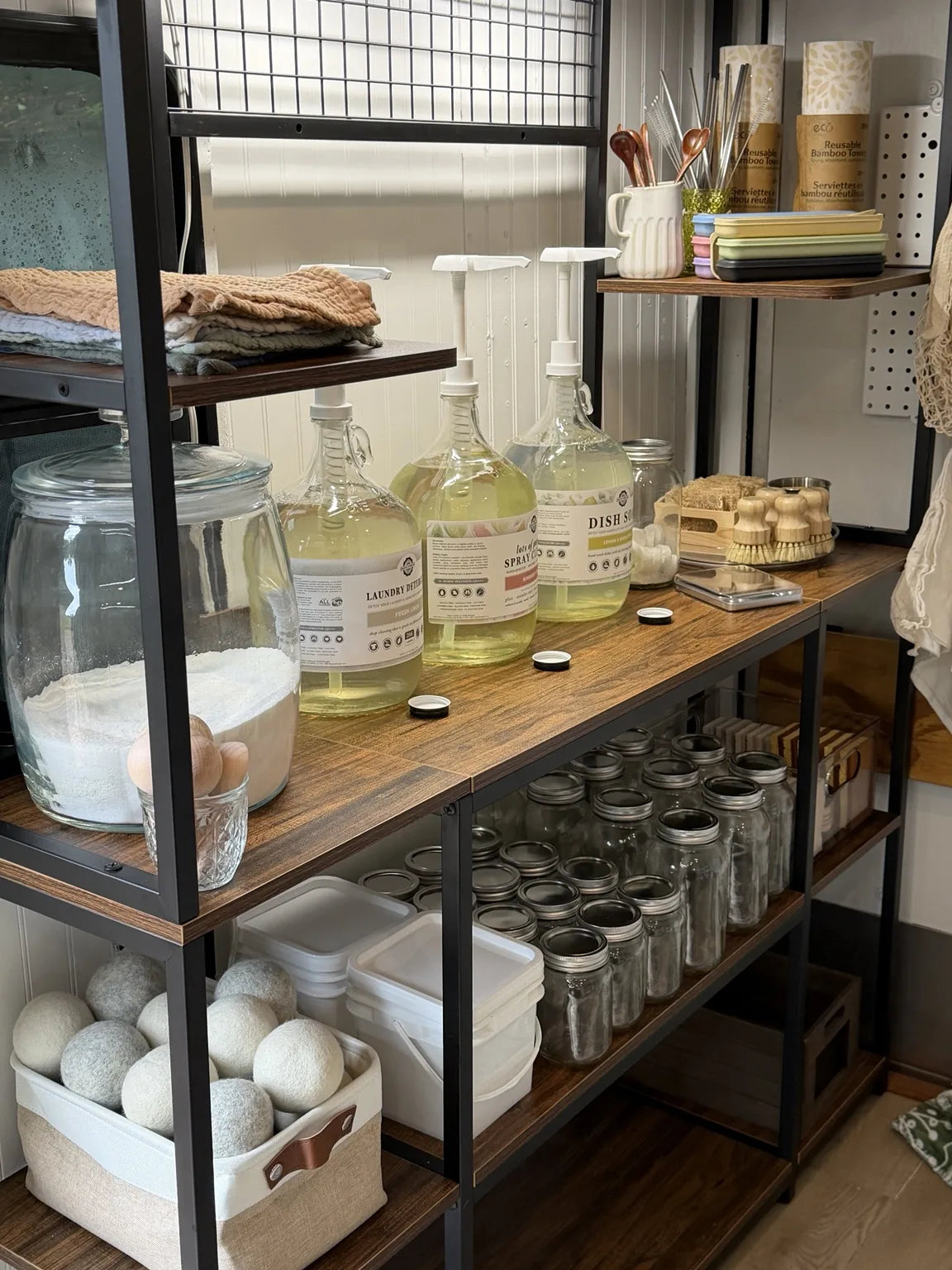 Inside Compass Ridge Trading Co. mobile low-waste boutique