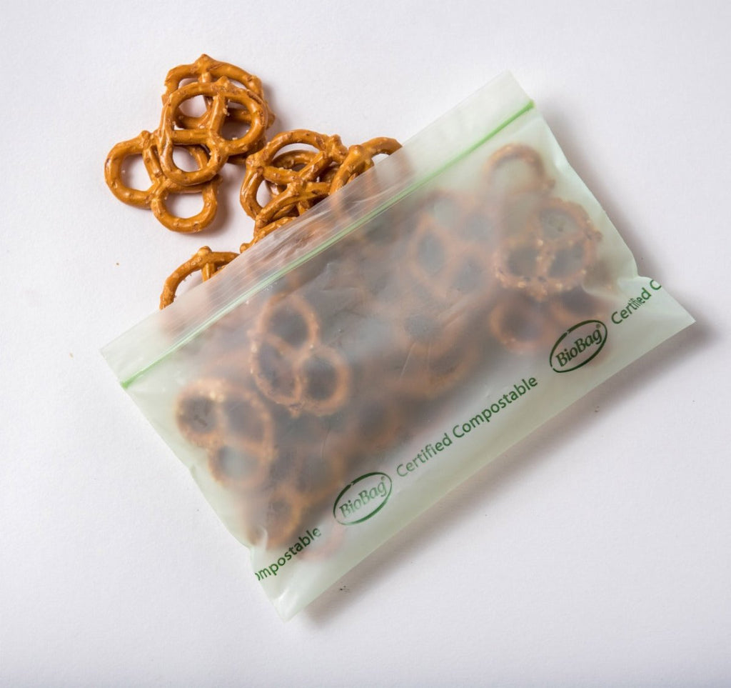 BioBag 6.5" x 3.5" Compostable Resealable Food Storage Bags, 1.8 mil (QTY 360 Bags), SKU 190424