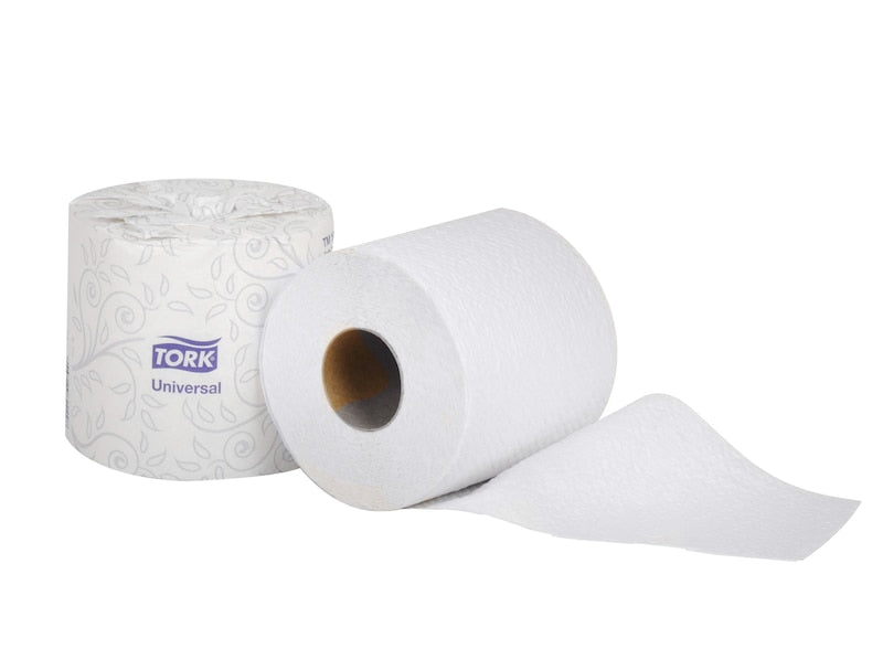 Tork Universal 2-Ply Bath Tissue Roll, 500 Sheets, 156.25 ft, White (QTY 96), SKU TM1601A